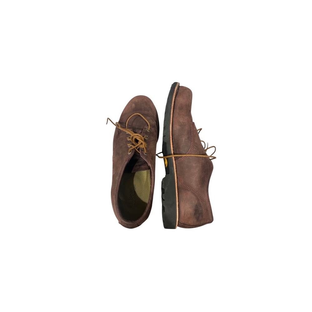 L.L. Bean Bucksport Plain Toe Shoes 13 EE Dark Cocoa Vibram Sole Leather